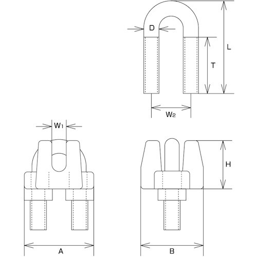 水本 ワイヤークリップ 使用ロープ径14mm