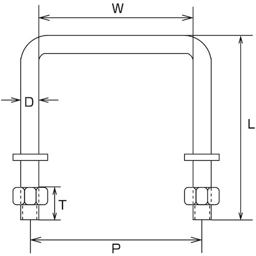 水本 コの字ボルト(ミリネジ) ピッチ100mm