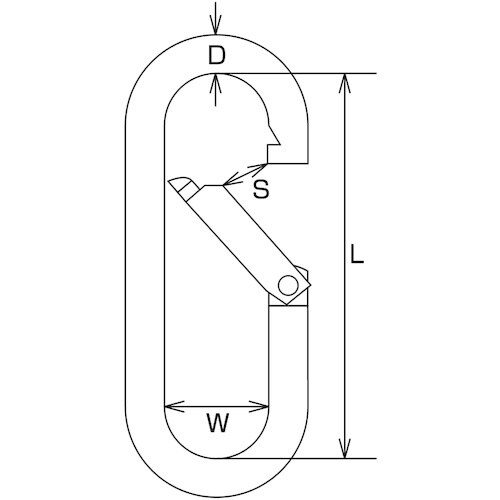 水本 プチカラビナ(スタンダード型) 線径4mm