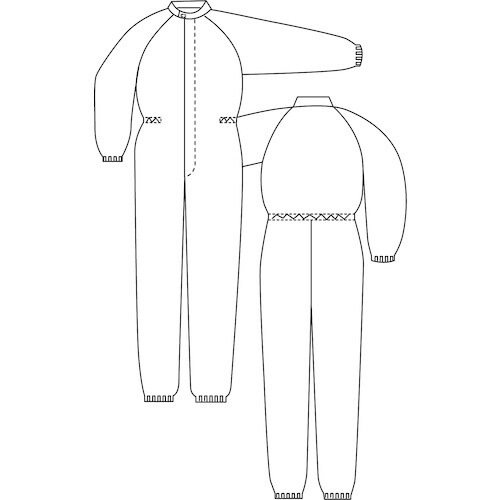 ミドリ安全 クリーンウェア 一般型男女共用クリーン