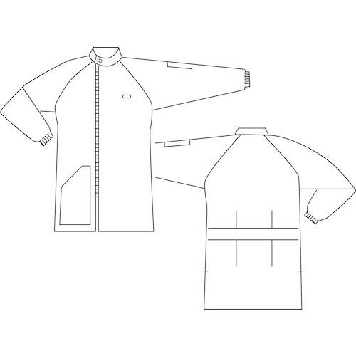 ミドリ安全 クリーンウェア 男女共用 上衣 S33