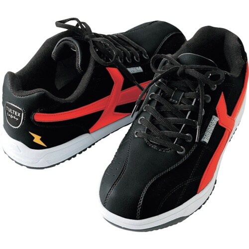 アイトス セーフティシューズ ブラックXレッド 2