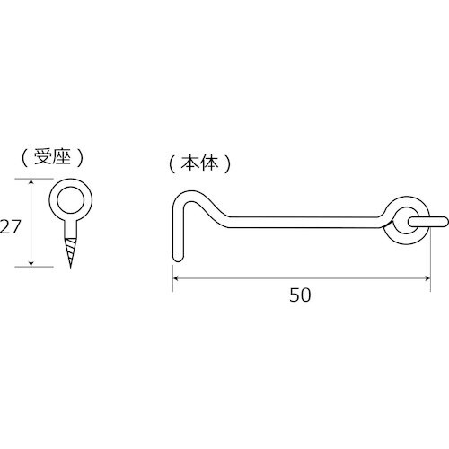 WAKI 真鍮メッキアオリ止め VC−003 50