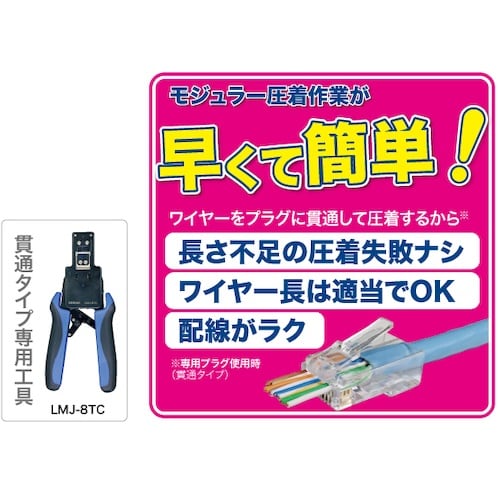 JEFCOM カテゴリー6A用モジュラープラグ