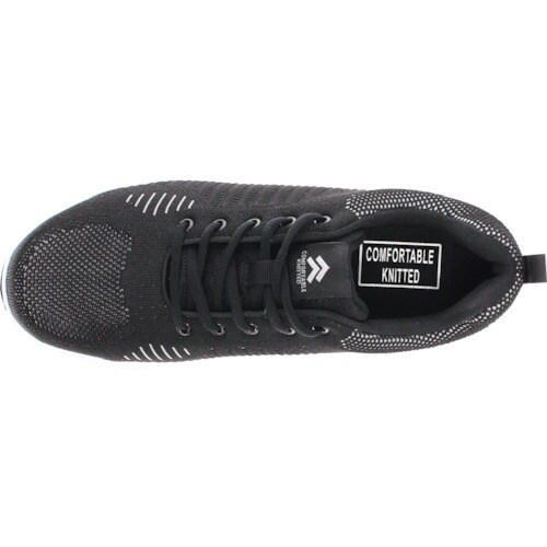 おたふく ニットワークシューズ ブラック×グレー