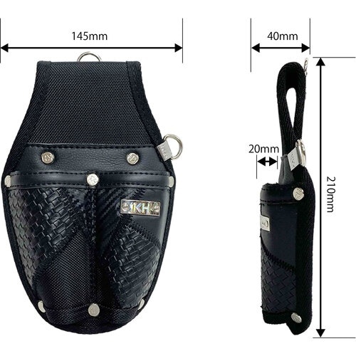 KH ギャザーフランケン工具ホルダー2P 黒