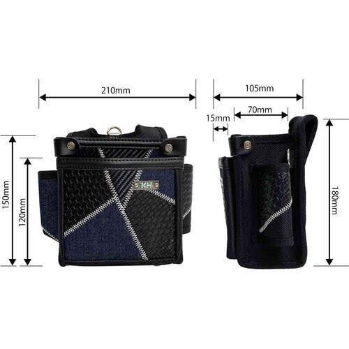 KH ギャザーフランケン腰袋2段 小 紺