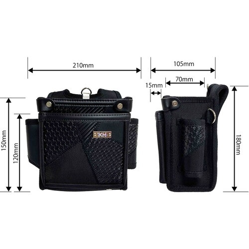 KH ギャザーフランケン腰袋2段 小 黒