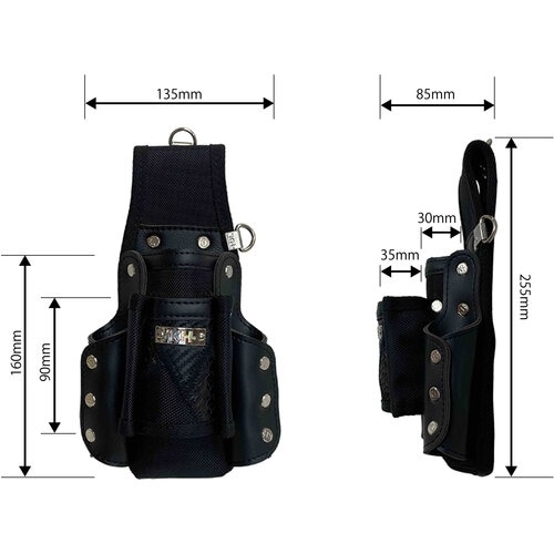 KH ギャザーフランケン工具ホルダー6P 黒