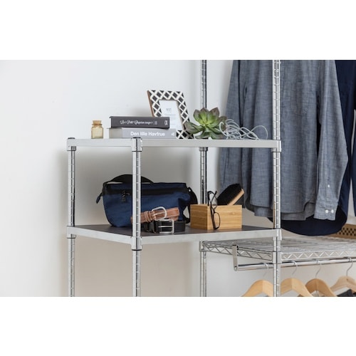 IRIS 537877 メタルラック用 ウッディ棚