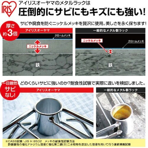 IRIS 108441 カラーメタルラック ホワイ