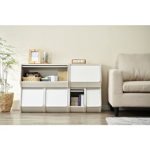 IRIS 285531 スタックボックス 扉付き