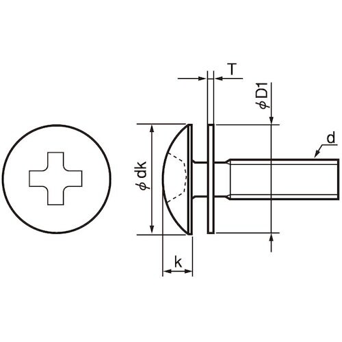 SUNCO 組込みねじ (+)トラス P=1(SU
