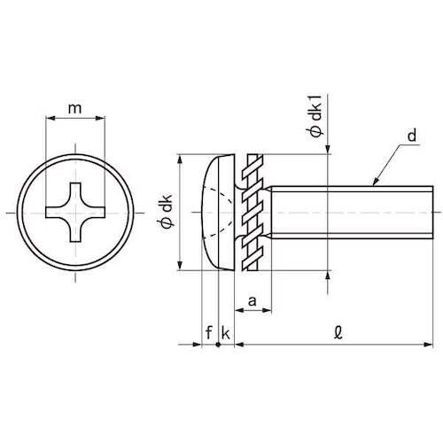 SUNCO 組込みねじ (+)バインドLO=2(S