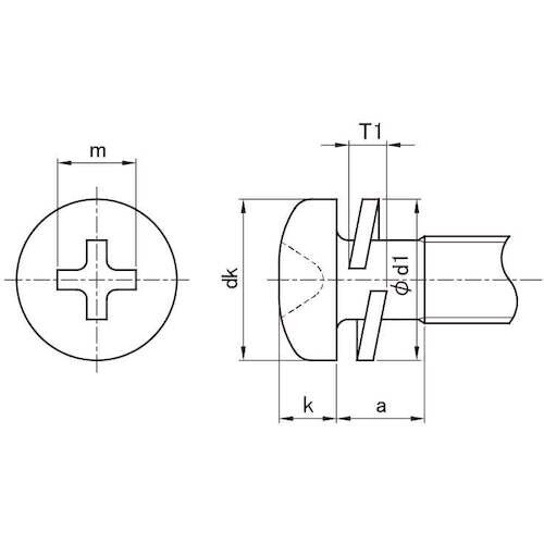 SUNCO 組込みねじ (+)ナベP=2(薄板用(