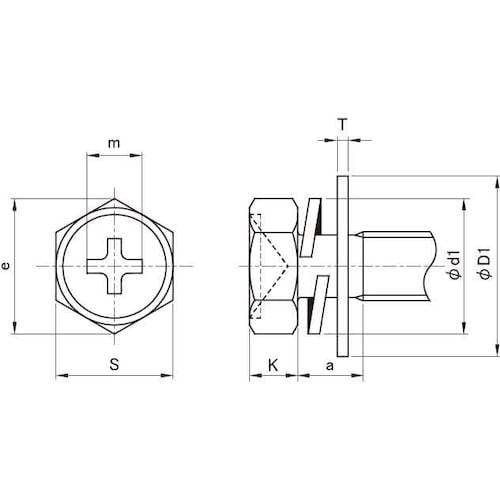 SUNCO 組込みねじ (+)アプセットP=3(S