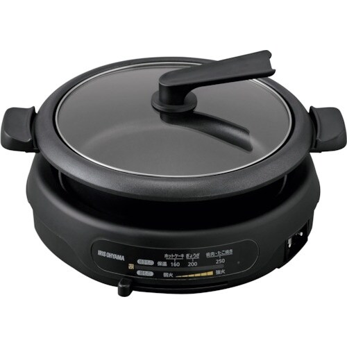 IRIS 517816グリルなべ3枚プレート 黒