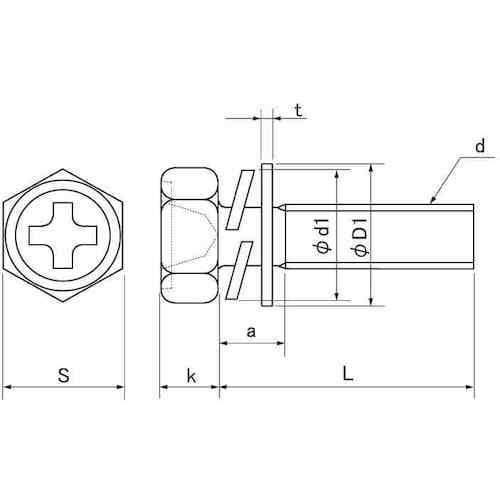 SUNCO 組込みねじ (+)アプセットP=4 薄