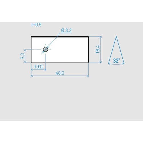 貝印刃物 機械刃 0.5×18.4×40L 32°