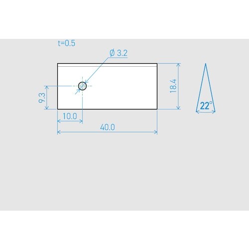 貝印刃物 機械刃 0.5×18.4×40L 22°
