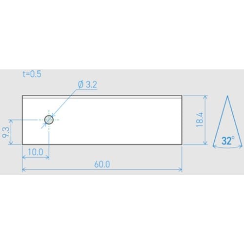 貝印刃物 機械刃 0.5×18.4×60L 32°