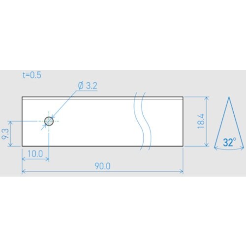 貝印刃物 機械刃 0.5×18.4×90L 32°