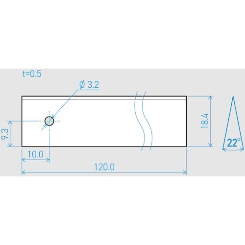 貝印刃物 機械刃 0.5×18.4×120L 22