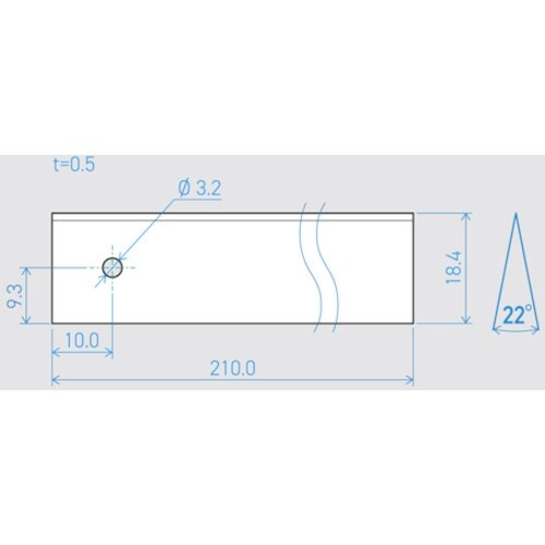 貝印刃物 機械刃 0.5×18.4×210L 22