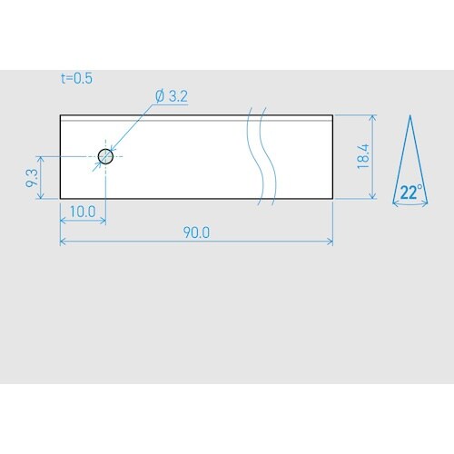 貝印刃物 機械刃 0.5×18.4×90L 22°