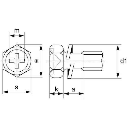 SUNCO 組込みねじ (+)小形アプセットP=2