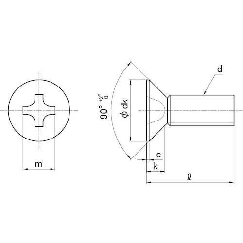 SUNCO チタン(+)皿小ネジ 2.5×6 (1
