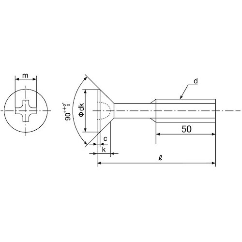 SUNCO ステン(+)サラ小ネジ 6×140×5