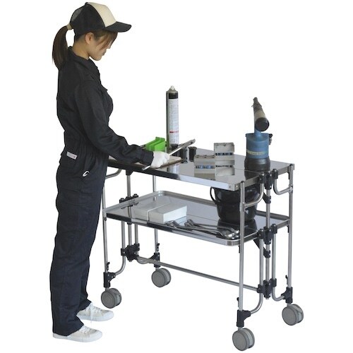 トクヤマ 折りたたみ式作業台ワゴン