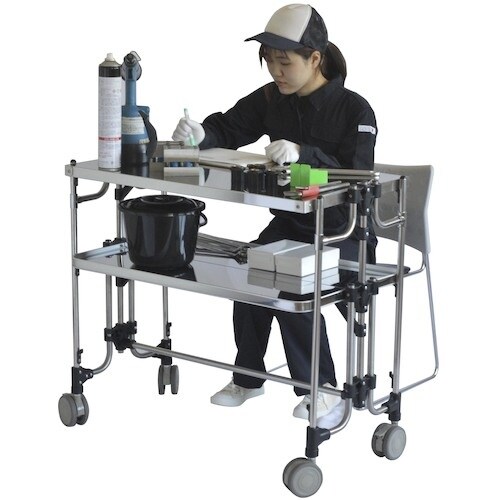 トクヤマ 折りたたみ式作業台ワゴン