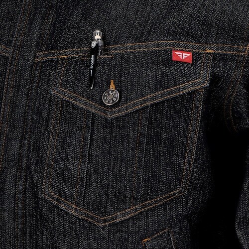 カジメイク 6820 激ラクデニムブルゾン ブラッ