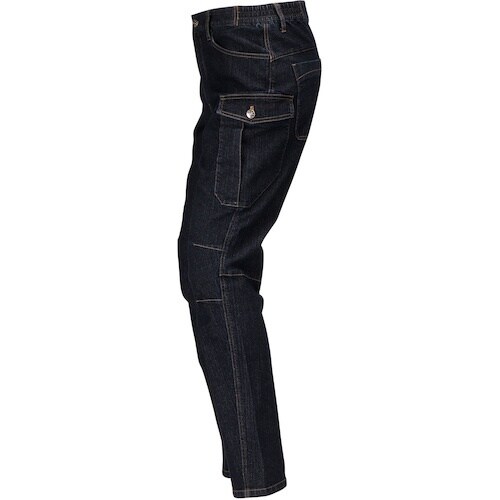 カジメイク 6824 激ラクデニムカーゴ ネイビー