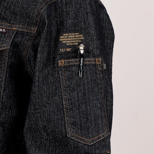 カジメイク 6820 激ラクデニムブルゾン ネイビ