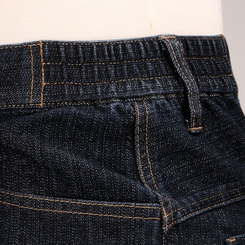 カジメイク 6824 激ラクデニムカーゴ ネイビー