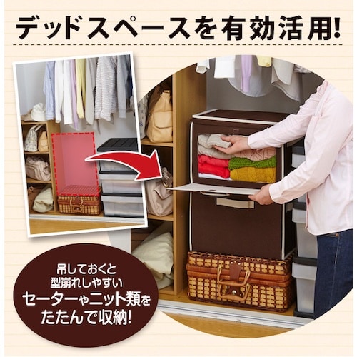 アイメディア 重ねて使える下扉整理箱2個set ブ