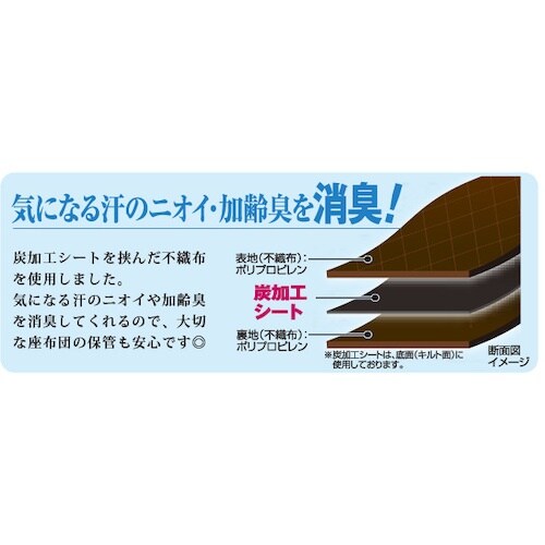 アイメディア 炭入り消臭座布団収納ケース