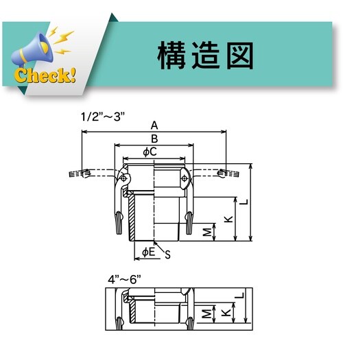 TOYOX カムロック カプラー オネジ アルミ