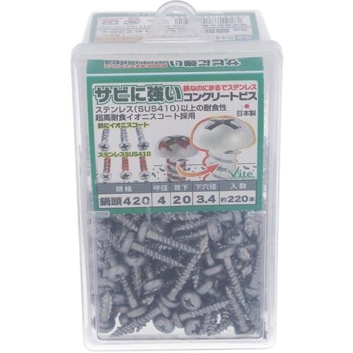 OHSATO 錆に強いコンクリートビス 鍋 4X2