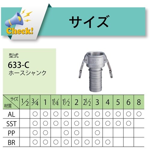 TOYOX カムロック カプラー ホースシャンク
