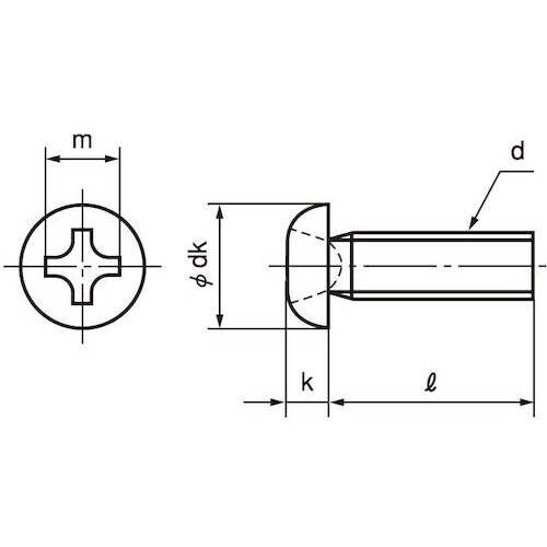 SUNCO ステン(+)ナベ小ネジ(左ネジ)4×1