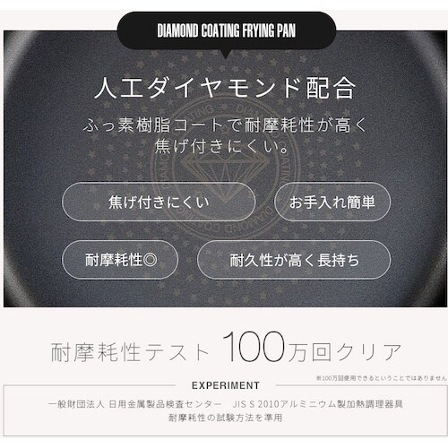 アイメディア IHダイヤモンドコートフライパン 2