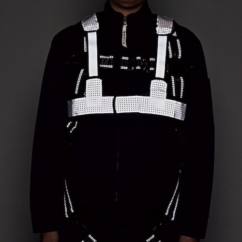 緑十字 フルハーネス対応メッシュ反射ベスト ネイビ