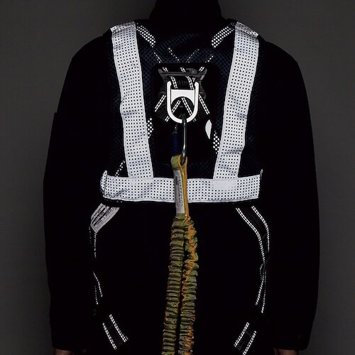 緑十字 フルハーネス対応メッシュ反射ベスト ネイビ