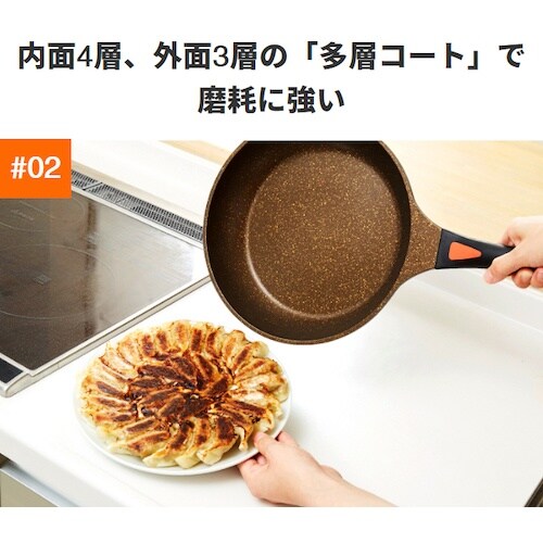 アイメディア IHゴールドマーブルフライパン 26