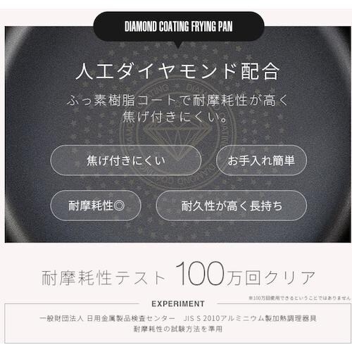 アイメディア ダイヤモンドコート鍋型フライパン 2