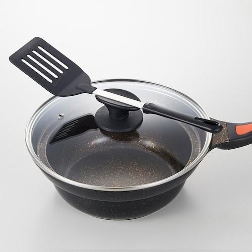 アイメディア 鍋型フライパン専用ガラス蓋 24cm